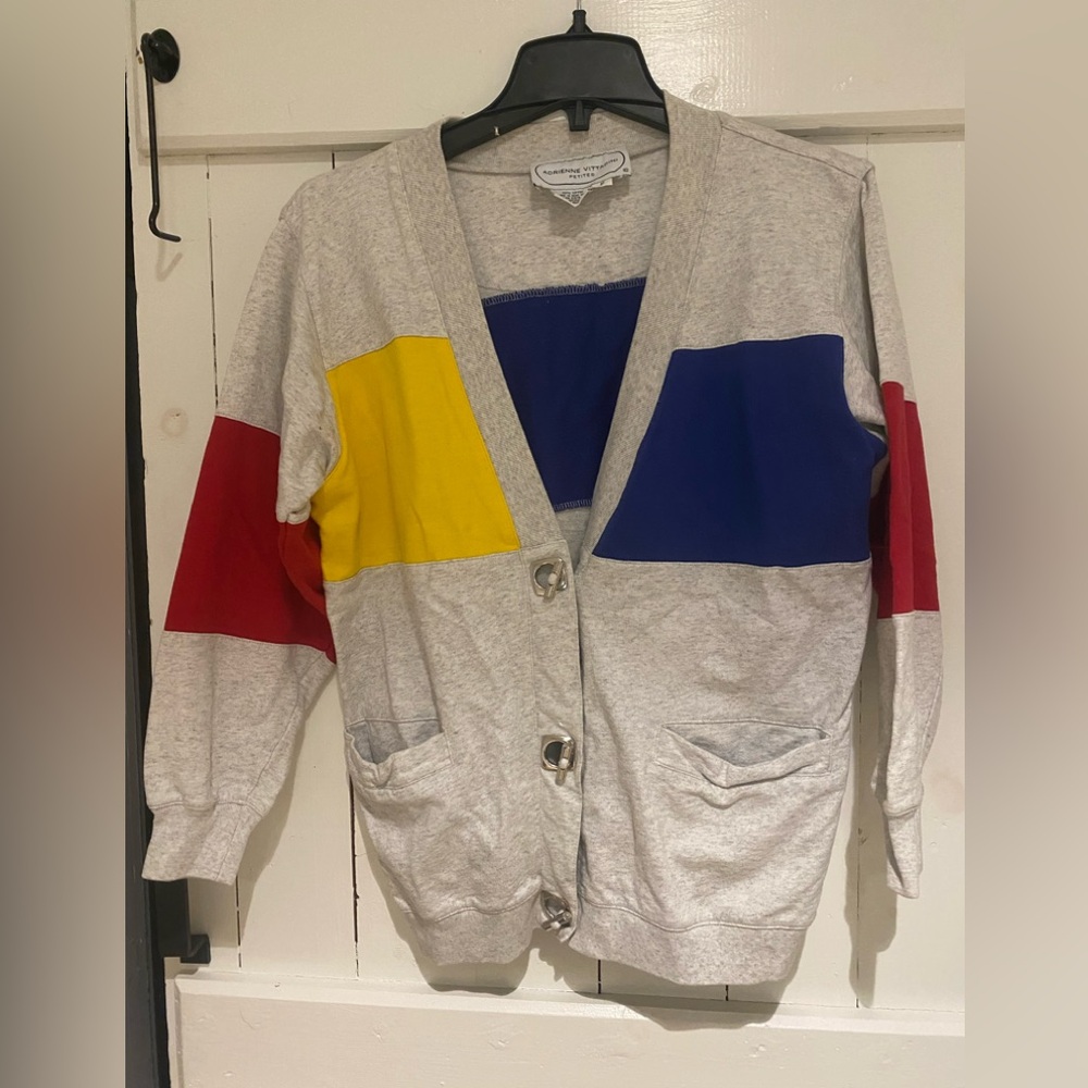 Adrienne Vittadini Vintage cotton Sweater/Jacket P/S